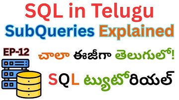SQL Tutorial in Telugu (Ep 12) | Subqueries Explained with Real-Time Example | Nested for Beginners
