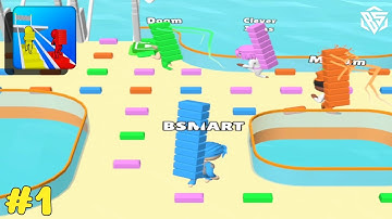 Bridge Race - All Levels Gameplay Android/ iOS ( Levels 1 - 6 )