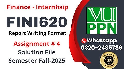 FINI620 Assignment 4 solution fall 2025 #fini620 #internhsip #report Internhsip report finance