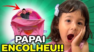 E AGORA?! PAPAI ENCOLHEU COM A MOCHILA MÁGICA