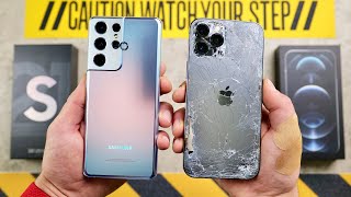 Galaxy S21 Ultra vs iPhone 12 Pro Max Drop Test! by EverythingApplePro E A P 5,910,348 views 3 years ago 10 minutes, 15 seconds