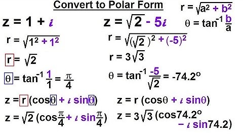 Calculus 2: Complex Numbers & Functions (11 of 28) Convert to Polar Form