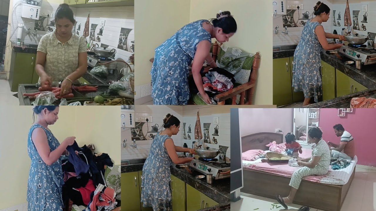 कपड़े धोने और सुखाने तक तो कुछ नहीं || पर तह लगाने में मौत आती हैं 😌😭इसीलिए मैं.....................