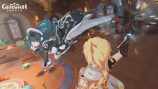 Cutscene Animation: "The Mora Game" | Genshin Impact #StoriesofFrostSnow #GenshinSnezhnaya screenshot 1