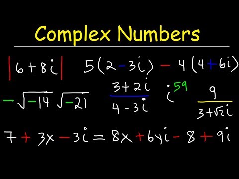 Video: How To Calculate Complex Numbers