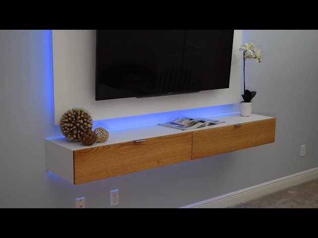 Mueble TV con panel giratorio a 90º en ambos lados y luz Led