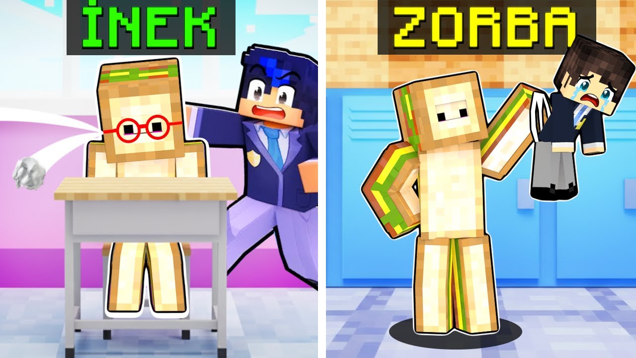 EZİK VS ZORBA ÖĞRENCİ TOST! - Minecraft