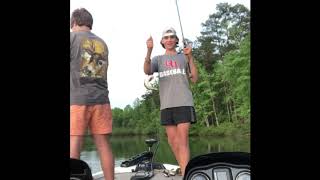 Chasing Shad and catching fish at Oak Mountain State Park!