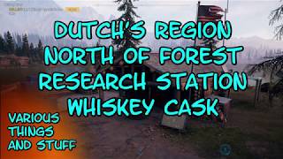 Far Cry 5 Dutch's Region North of Forest Research Station Forest Research Station Whiskey Cask