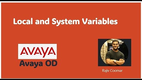 Chapter 7: Variables | Avaya OD Training | Read The Manual