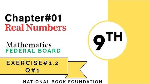 Exercise 1.2 Class 9 maths | class 9 maths ex 1.2 question 1 nbf | ex 1.2 question 1 class 9 nbf