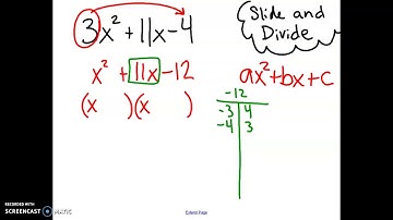 Factoring Trinomials using the Slide-and-Divide Method