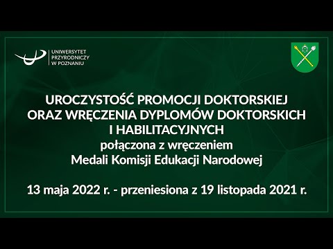 UROCZYSTOŚĆ PROMOCJI DOKTORSKIEJ 2022