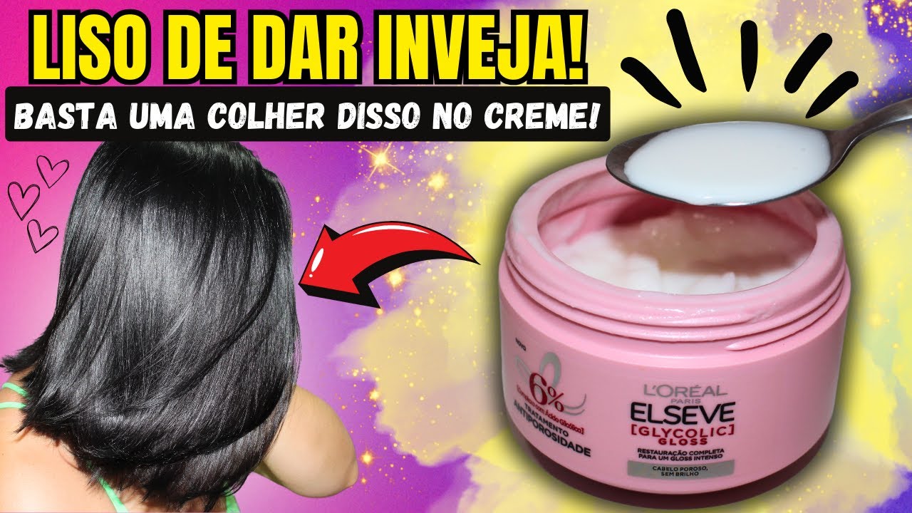 JOGUE ISSO NO CREME! SEU CABELO VAI FICAR LISO E RADIANTE PARA SEMPRE!