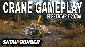 Snowrunner gameplay ps4 Fleetstar F 2070A with Crane Delivery mission