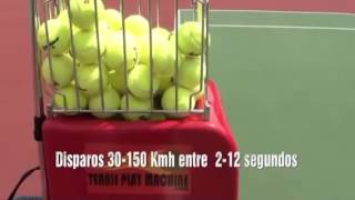 Maquina de lançar bola de tenis - YouTube