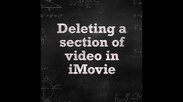 macOS: Deleting a section of video in iMovie