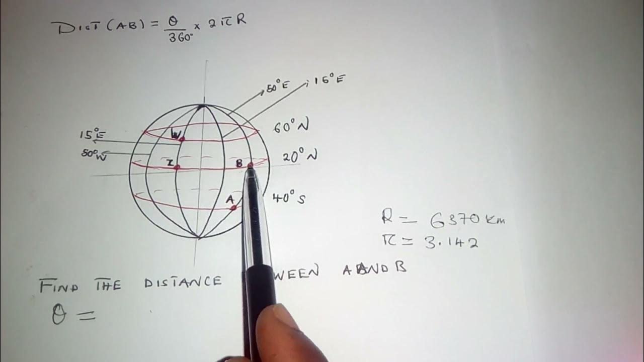 Earth Geometry (2020 GCE exam paper 2, question 10) YouTube