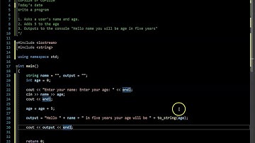 DOK1 Variable declaration, input/output to console, and concatenation