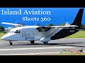 The flying box air cargo carriers shorts 360 and departure from st kitts airport 