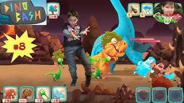 DINO BASH - PART#8 - LEVELS 33 - 35 - UNLOCKED NEW DINO BRACHIO