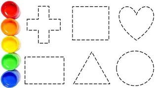 Shapes drawing for kids, learn 2d shapes, colour for toddlers, preschool learning@studycentre27