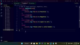JavaScript Program to Check Positive, Negative, or Zero | Beginner Tutorial Wealth