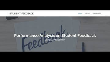 Performance Analysis on Students Feedback for Faculty using LSTM Algorithm | Python Machine Learning