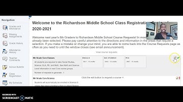 7th Grade Course Request Video