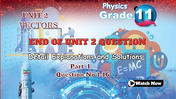 Grade 11 Physics: End of Unit 2 Review Exercise Solutions | #vectors  | #reviewquestions | #grade11