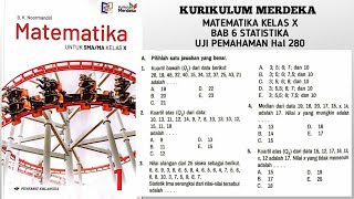 Test of Understanding page 280 part 1 Mathematics Class 10 Statistics