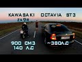 Skoda octavia 1.8 tsi stage 3 vs Kawasaki zx9r ninja. Тюнинг Шкоды Октавии из Саратовской области