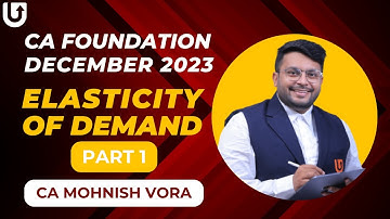 Elasticity of Demand | Part 1 | CA Foundation Dec 2023 | CA Mohnish Vora (MVSIR)