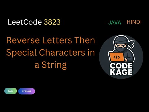 LeetCode 3823 | Reverse Letters Then Special Characters in a String | Java Explained