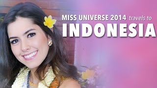 Miss Universe 2014, Paulina Vega travels to Indonesia