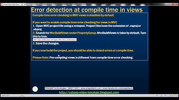 Part 50 Detect errors in views at compile time