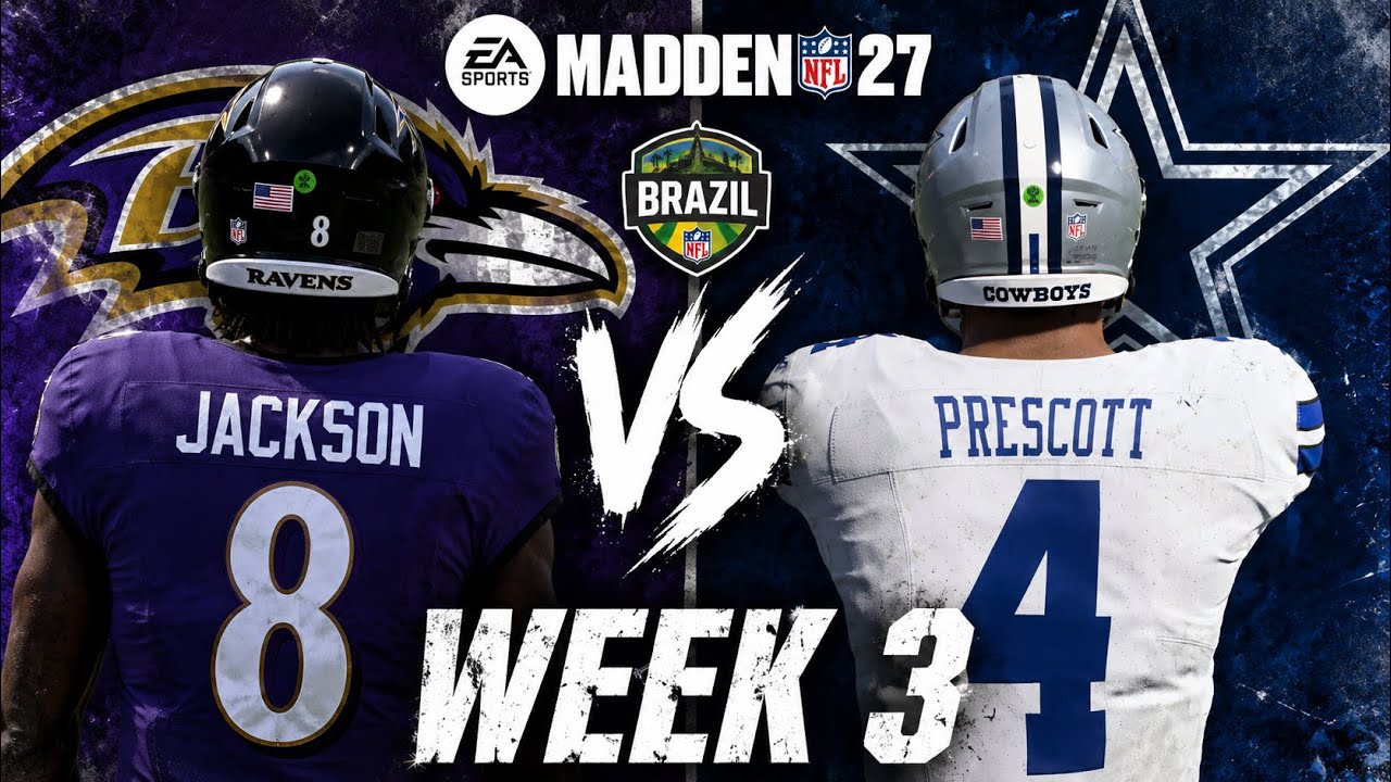 Ravens vs Cowboys Week 3 Brazil Simulation | Madden 27