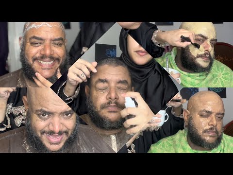 حلقت لبابا وعملتلو تنضيف بشره وخليتو يرضي عني في خمس دقايق بس