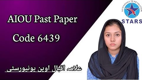 AIOU Past Paper Code 6439  | Allama Iqbal Open University Past  Papers Spring Semester 2025