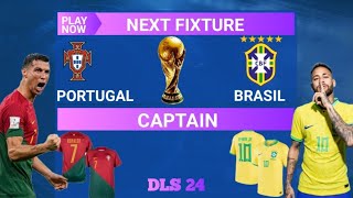 DLS24 | PORTUGAL VS BRASIL | WORLD CUP 2022 | EN DREAM LEAGUE SOCCER 2024 | GAMEPLAY...🎮🥳