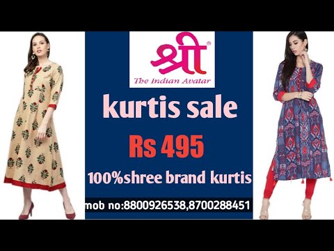 Kurtis sale Rs 495100 Original Shree brand kurtis surplus branded ladies  kurtis Retail Wholesale  YouTube