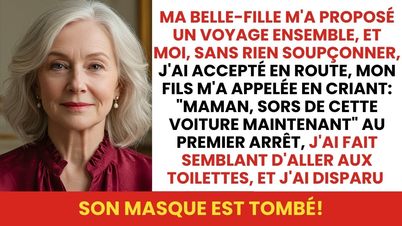 Ce matin-là, ma belle-fille m'a offert un voyage à Nice pour « nous rapprocher ». J'étais si heureuse que j'ai ignoré les signes : ses mains qui tremblaient sur le volant, les routes de plus en...