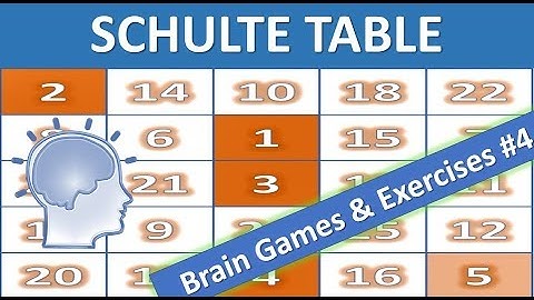 Brain Games & Exercises #4: Schulte Table |  Brain Exercises to Make you Smarter & Improve Focus