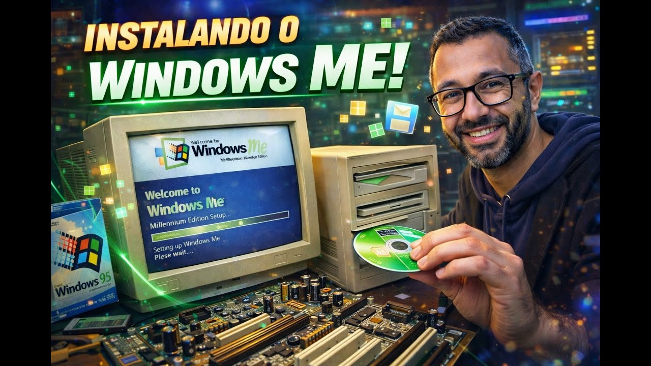 Instalando o Windows ME no AMD Duron 950MHz com os drivers originais de época