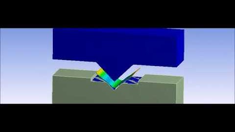 Sheetmetal V-Bending and Springback Effect Ansys Workbench
