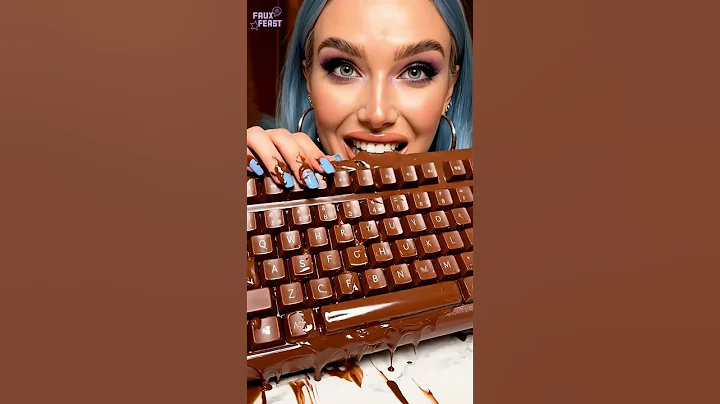 Let's eat a CHOCOLATE KEYBOARD! 🍫⌨️ Satisfying ASMR
