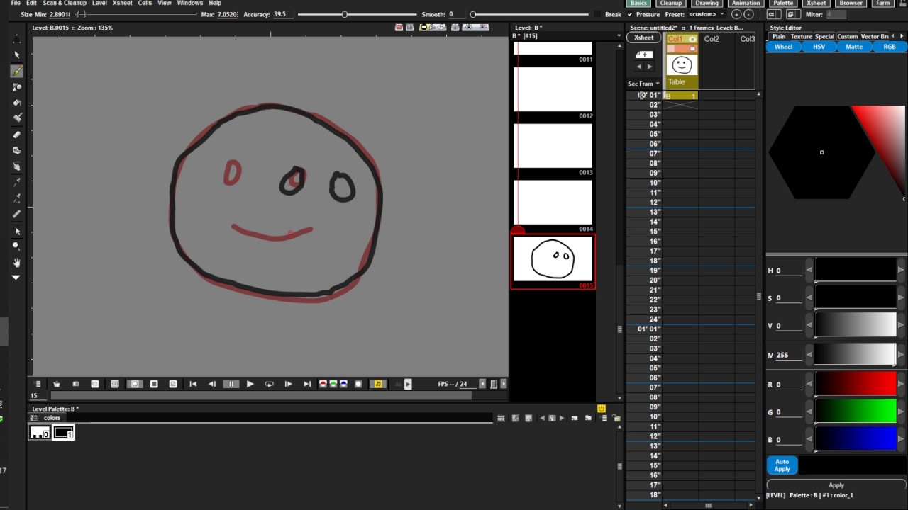 OpenToonz 9 автофазовка и морфинг