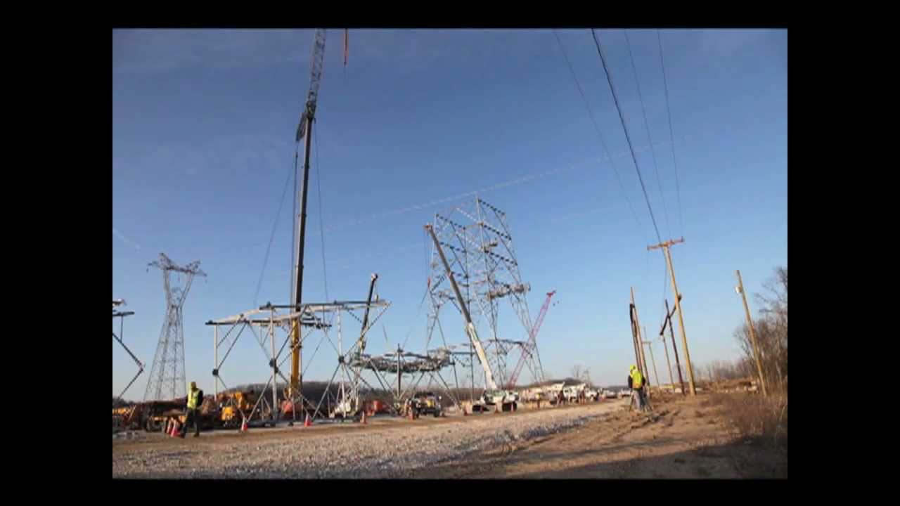 Henkels & McCoy - 345 kV Lattice Tower - Time-Lapse - YouTube