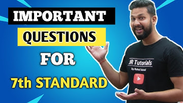 Important Question For 7th Students | JR Tutorials |