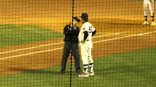 【2015年 東都大学野球 秋季1部-2部 入替戦】東洋大 高橋監督の抗議_2015110701